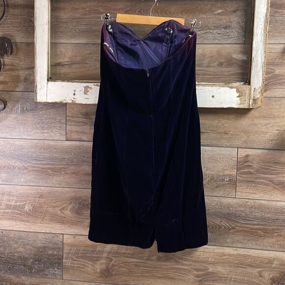 Zum Zum Purple Velvet Cocktail Dress and Jacket, Size 9-10,Sequined Jacket/Satin - Picture 8 of 10